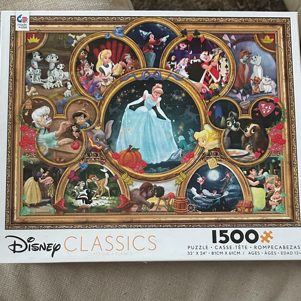 Disney Classics Puzzle with Blue and Gold Highlights